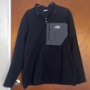 The North Face Fleece XL Black with Grey patch on left chest